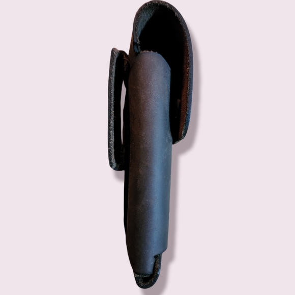 Handmade Black Leather Knife Sheath - Picture 2 of 5